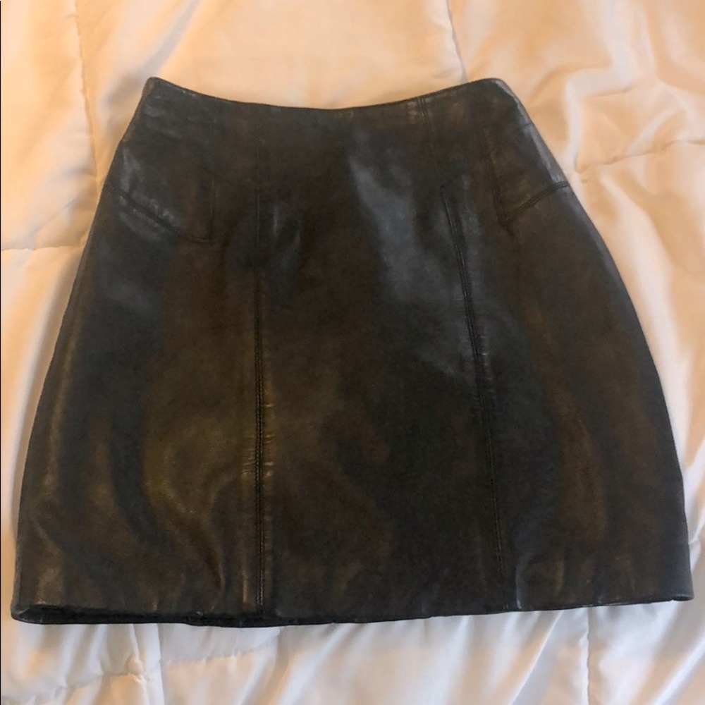 Bagatelle real leather mini skirt